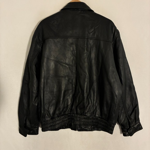 American Classics Colebrook Leather Bomber Jacket Mens XL Full Zip Quilt Lined - Picture 5 of 9